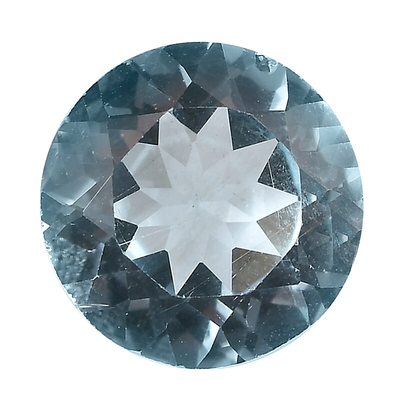 Swiss Blue Topaz (Rnd 10 mm) 3.90 ctw Loose gemstone