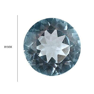 Swiss Blue Topaz (Rnd 10 mm) 3.90 ctw Loose gemstone