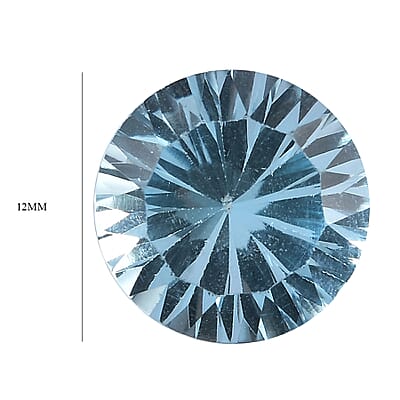 AA Swiss Blue Topaz (Rnd 12 mm) 6.20 ctw Loose gemstone