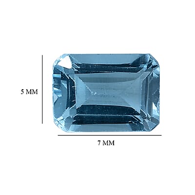Swiss Blue Topaz Set of 2 (Oct 7x5 mm) 2.33 ctw Loose gemstone