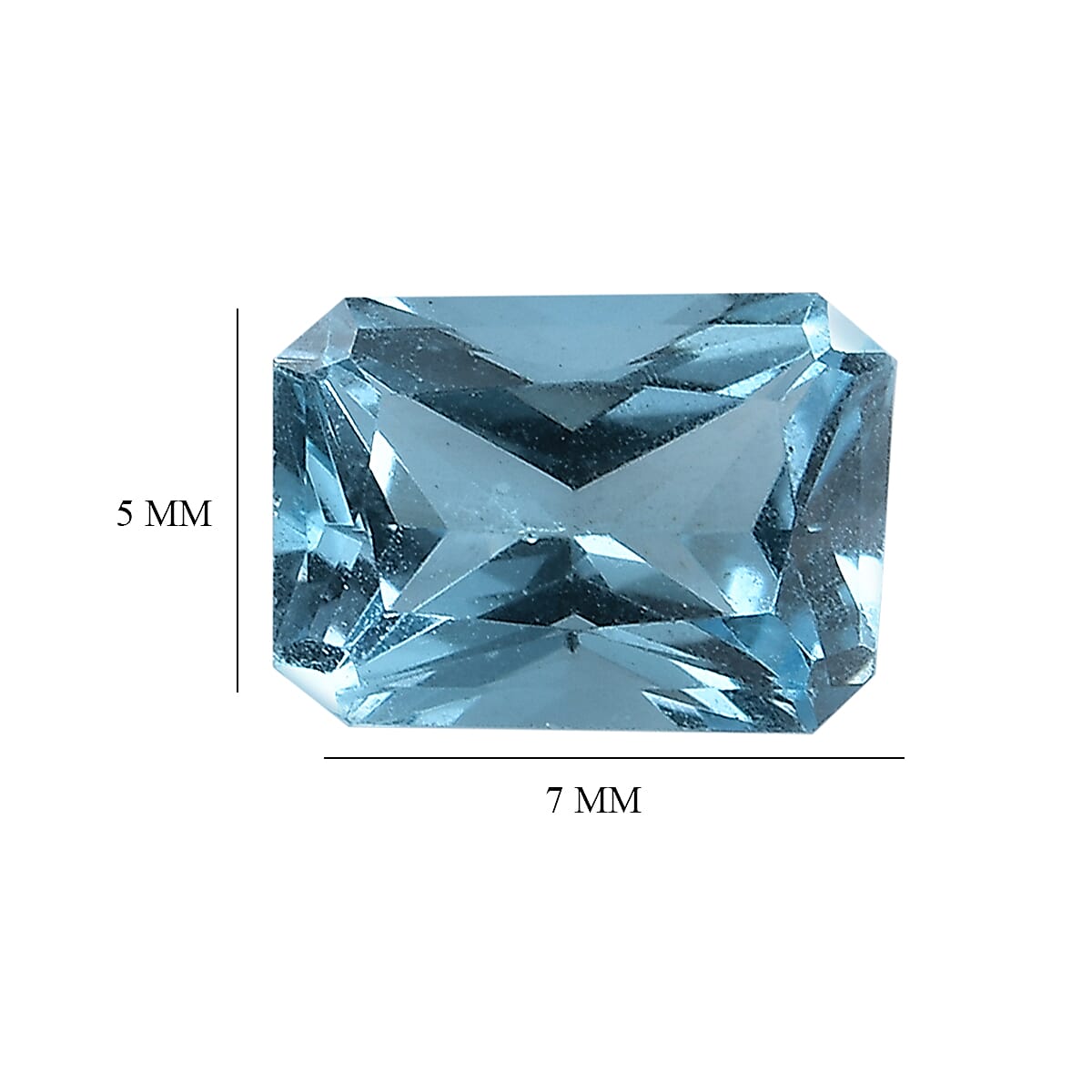 Radiant Cut Swiss Blue Topaz Set of 2 (Oct 7x5 mm) 2.05 ctw Loose gemstone