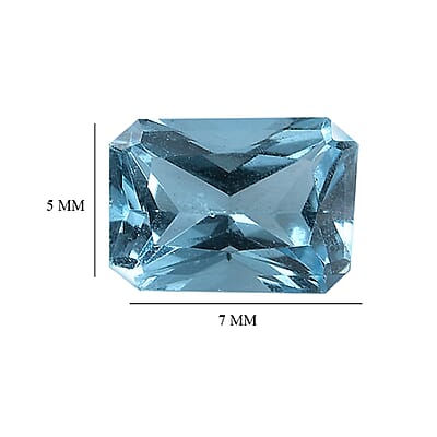 Radiant Cut Swiss Blue Topaz Set of 2 (Oct 7x5 mm) 2.05 ctw Loose gemstone