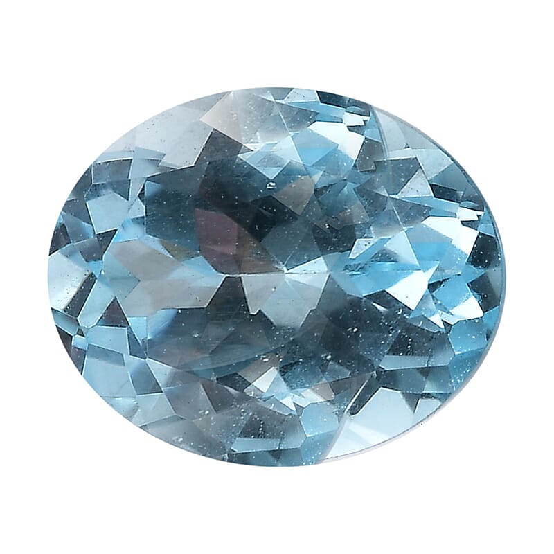 Swiss Blue Topaz (Ovl 10x8 mm) 2.92 ctw Loose gemstone