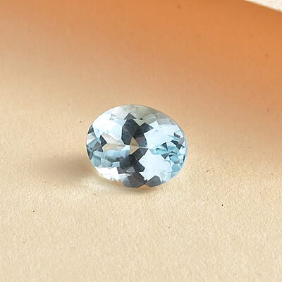 Swiss Blue Topaz (Ovl 10x8 mm) 2.92 ctw Loose gemstone