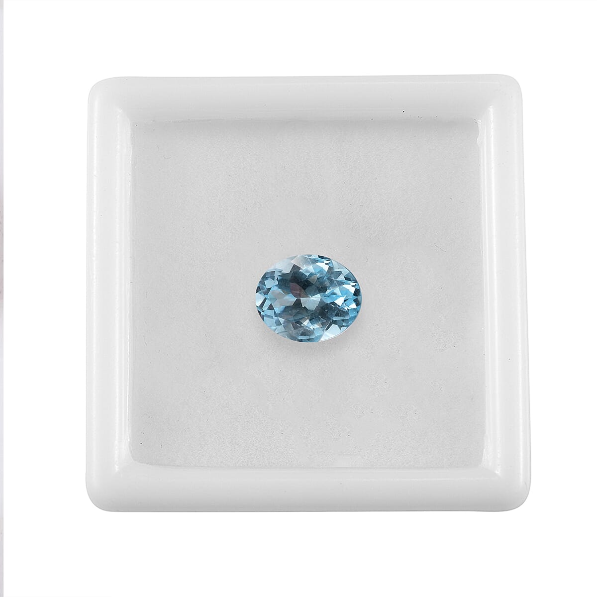 Swiss Blue Topaz (Ovl 10x8 mm) 2.92 ctw Loose gemstone