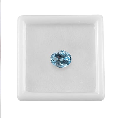 Swiss Blue Topaz (Ovl 10x8 mm) 2.92 ctw Loose gemstone