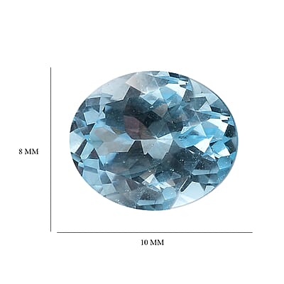 Swiss Blue Topaz (Ovl 10x8 mm) 2.92 ctw Loose gemstone
