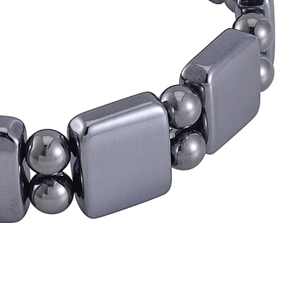 Terahertz Cushion Block and Beaded Stretch Bracelet 154.00 ctw