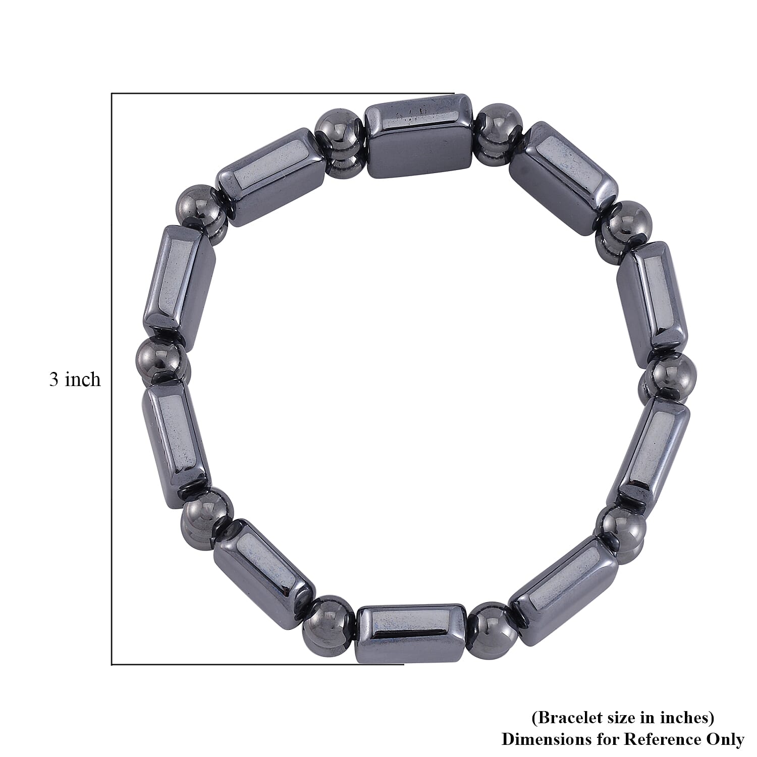 Terahertz Cushion Block and Beaded Stretch Bracelet 154.00 ctw