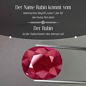 African Ruby and White Diamond 3.22 ctw Pendant in Rhodium Over Sterling Silver