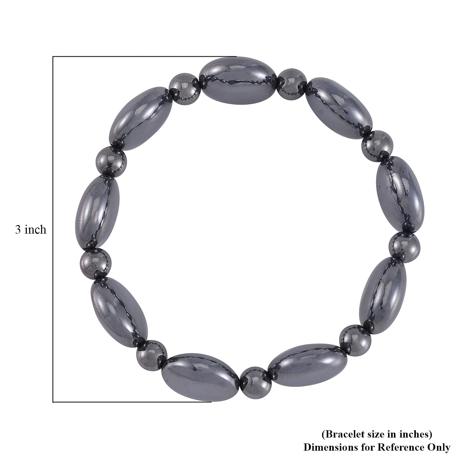 Terahertz Round and Beaded Stretch Bracelet 129.00 ctw