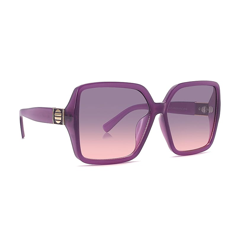 SolarX Purple Oversized UV400 Protection PC Sunglasses