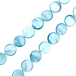 Blue Shell Pearl 14-16mm Endless Necklace 46 Inches