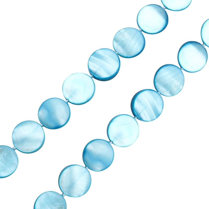 Blue Shell Pearl 14-16mm Endless Necklace 46 Inches