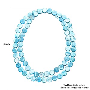 Blue Shell Pearl 14-16mm Endless Necklace 46 Inches