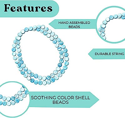 Blue Shell Pearl 14-16mm Endless Necklace 46 Inches