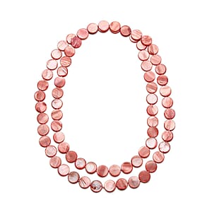 Red Shell Pearl 14-16mm Endless Necklace 46 Inches