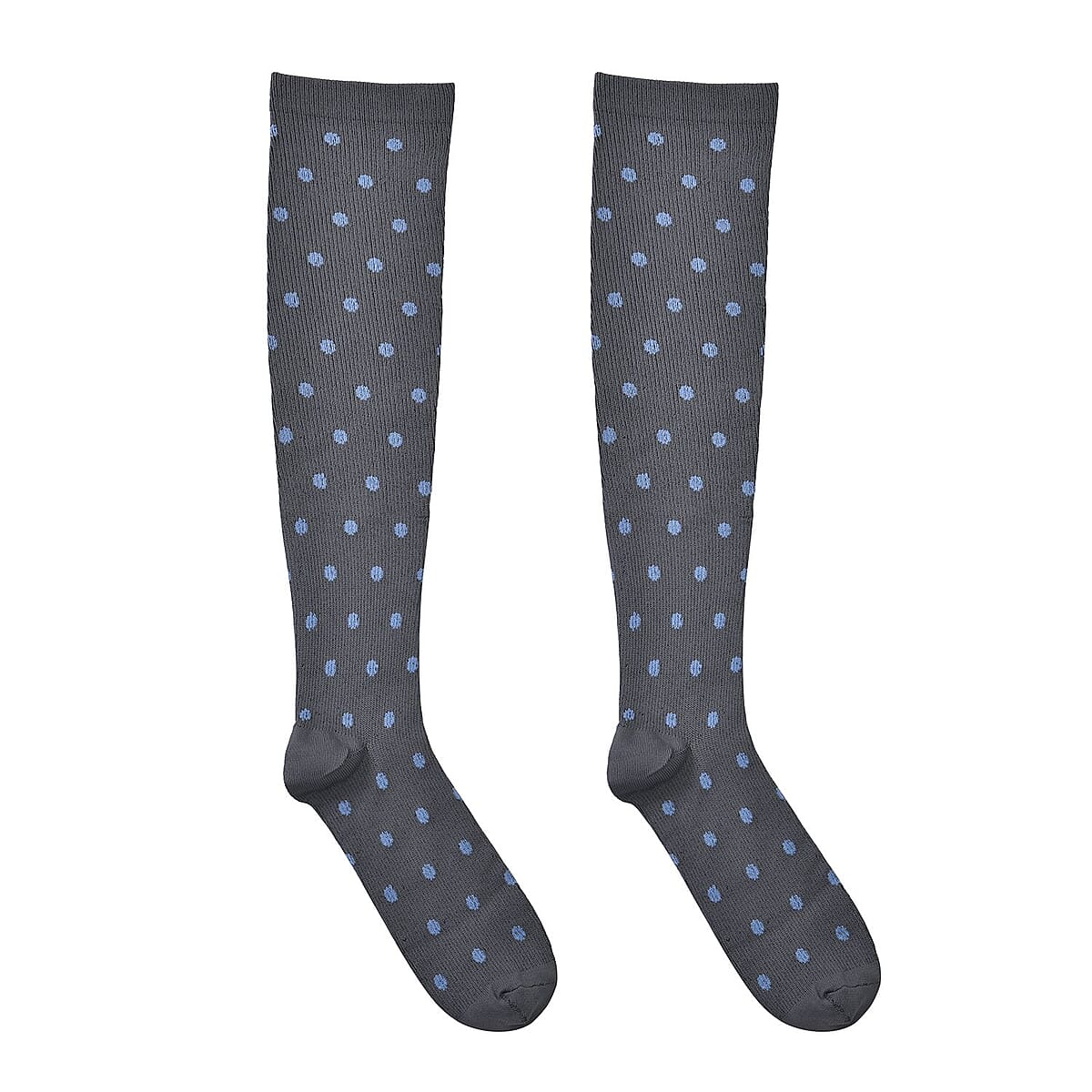 Set of 4 Pairs Knee Length Copper Infused Compression Socks - Multi Color (L/XL) image number 1