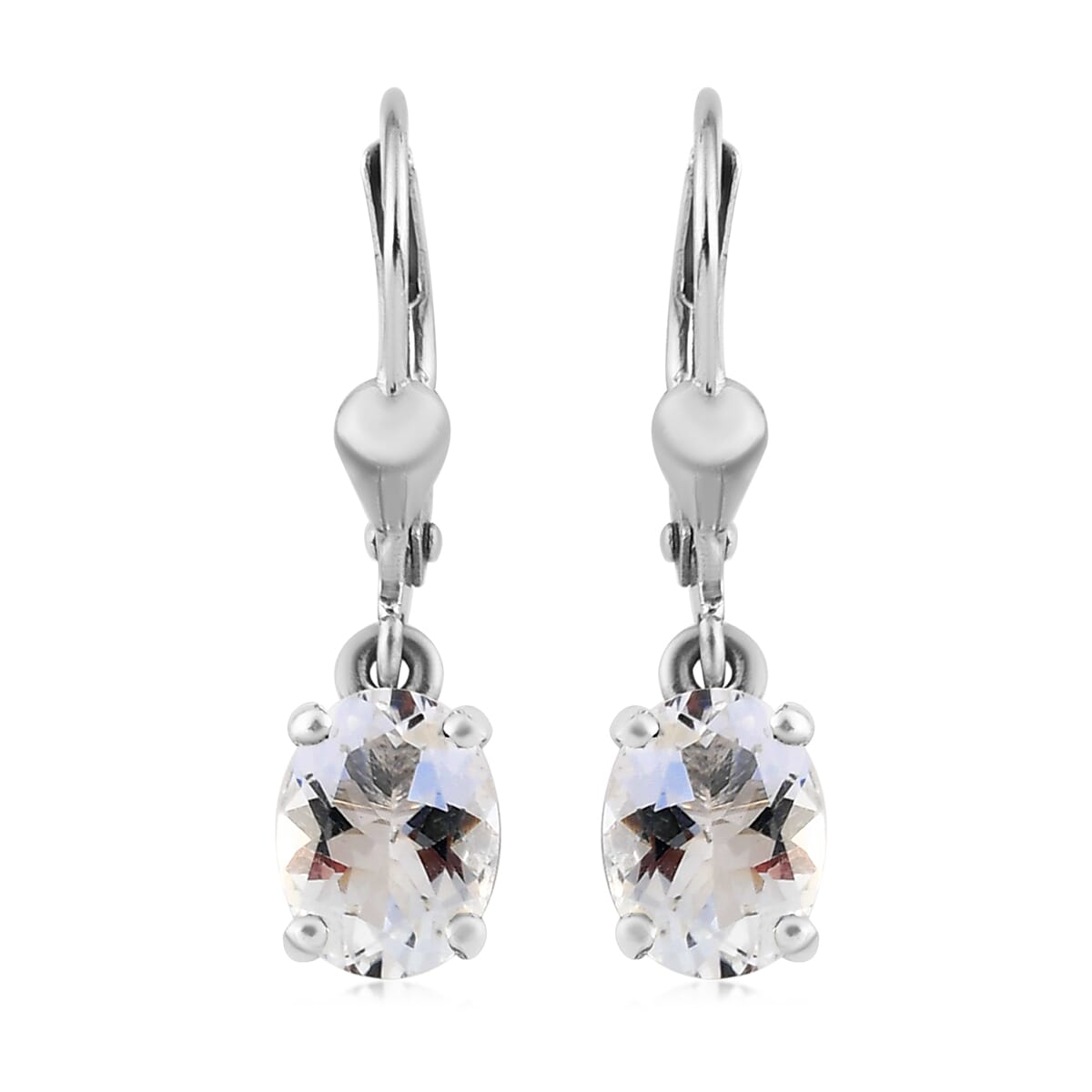 Petalite 2.00 ctw Earrings in Platinum Over Sterling Silver image number 0