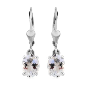 Petalite 2.00 ctw Lever Back Earrings in Platinum Over Sterling Silver