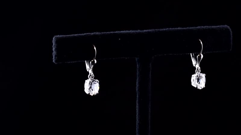 Petalite 2.00 ctw Lever Back Earrings in Platinum Over Sterling Silver