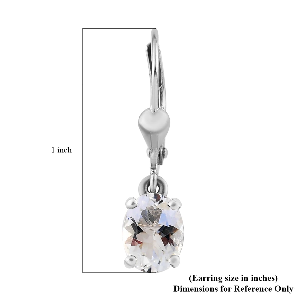 Petalite 2.00 ctw Earrings in Platinum Over Sterling Silver image number 4