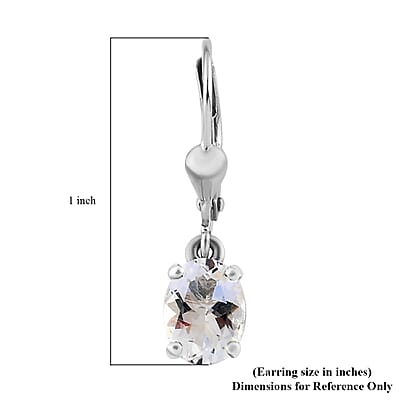 Petalite 2.00 ctw Lever Back Earrings in Platinum Over Sterling Silver