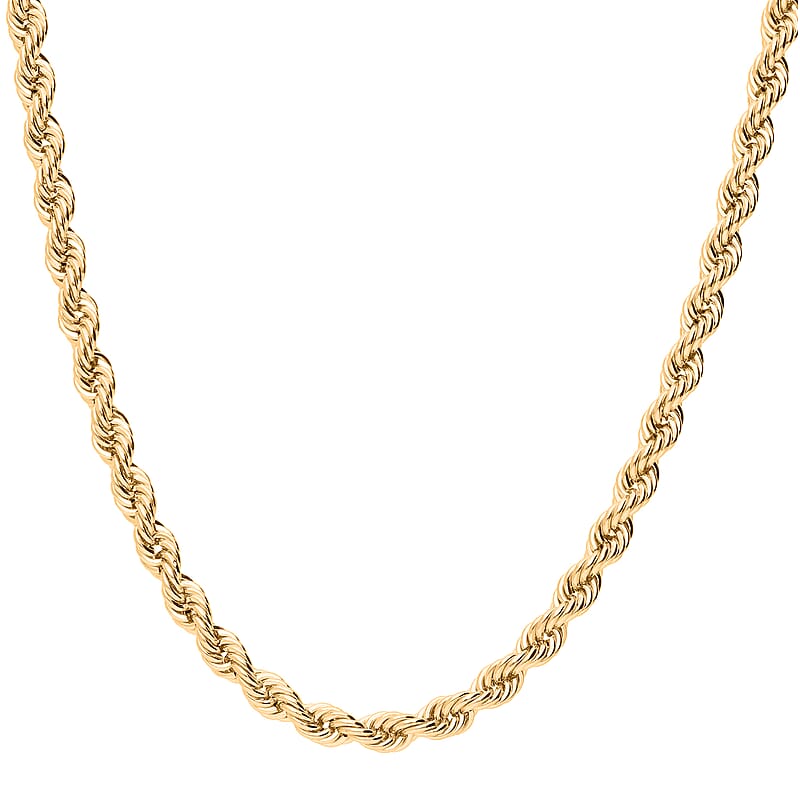 VEGAS CLOSEOUT DEAL 10K Yellow Gold 1.9mm Rope Chain Necklace 16 Inches 1.50 Grams