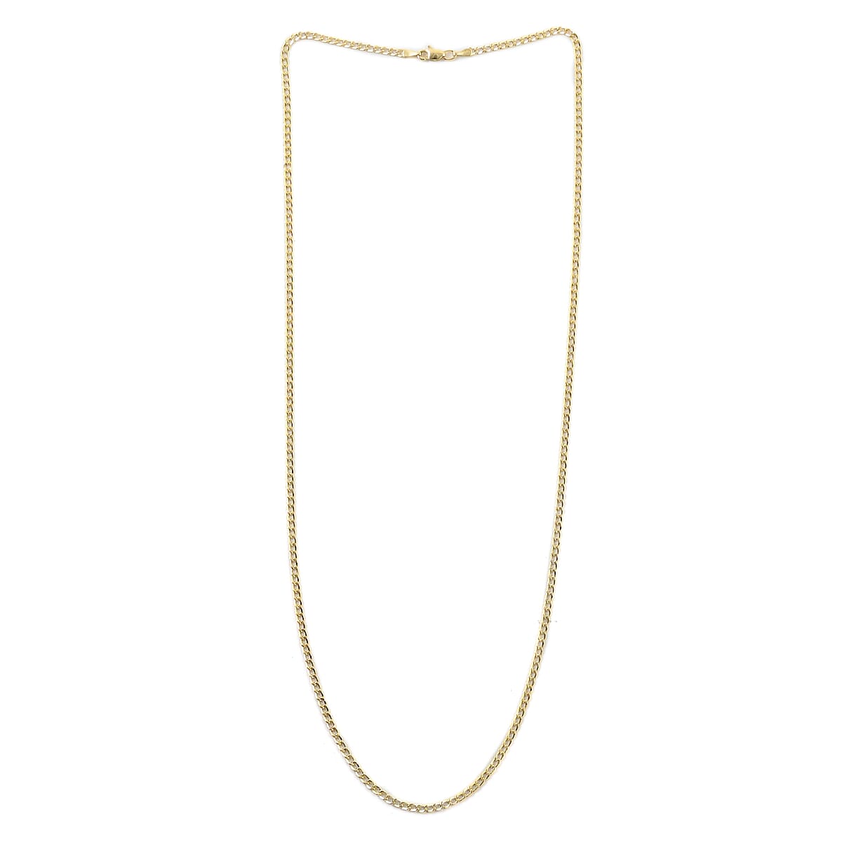10K Yellow Gold 2.5mm Curb Chain Necklace 22 Inches 2.6 Grams image number 3