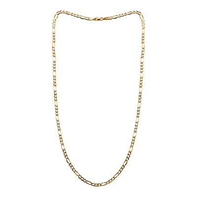 10K Yellow Gold 3.5mm Figaro Chain Necklace 20 Inches 3.70 Grams