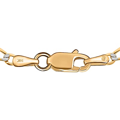 10K Yellow Gold 3.5mm Figaro Chain Necklace 20 Inches 3.70 Grams