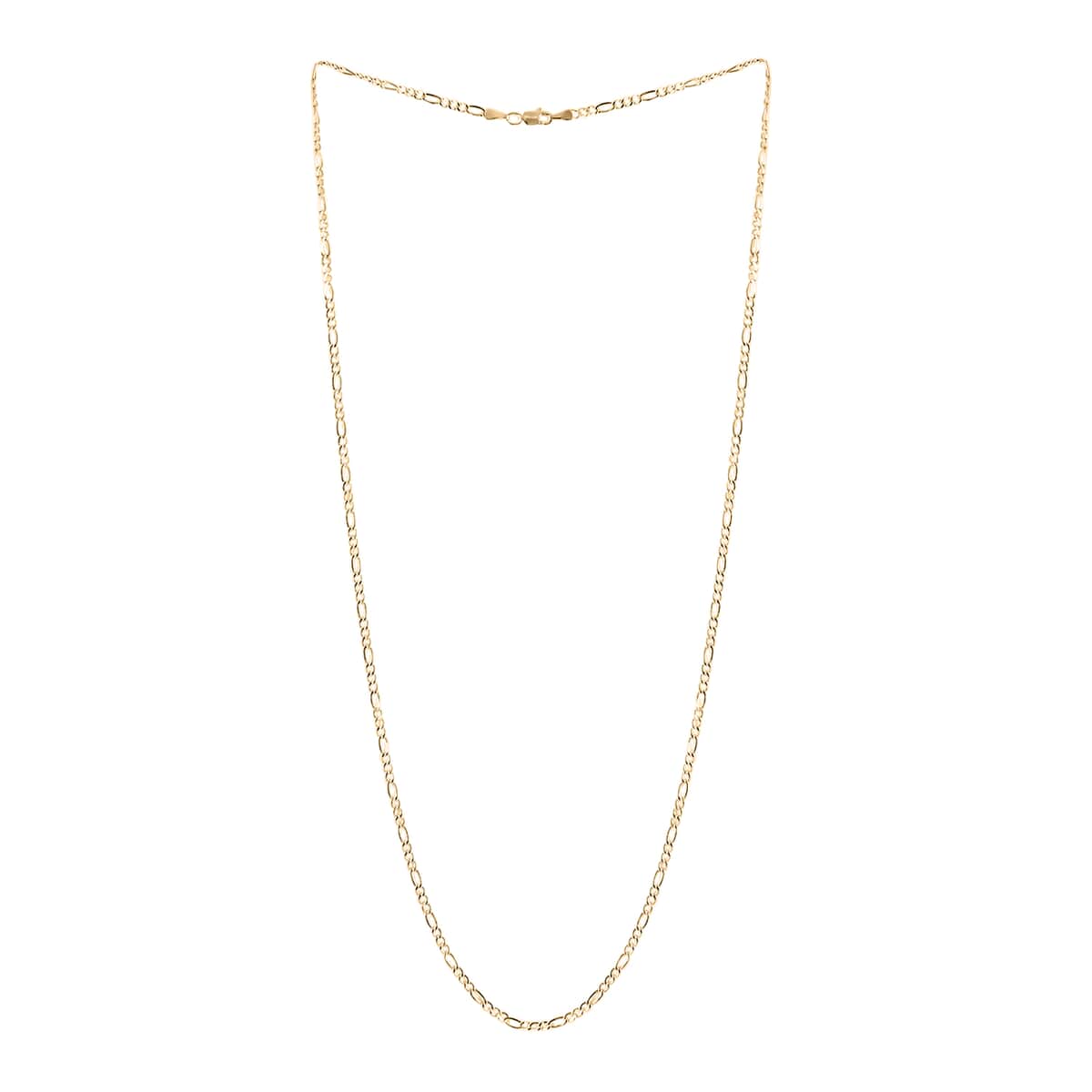 10K Yellow Gold 2.5mm Figaro Chain Necklace 24 Inches 2.6 Grams image number 2