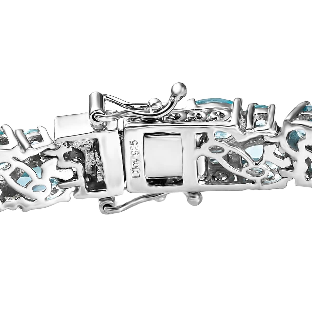 TLV Madagascar Paraiba Apatite Bracelet in Platinum Over Sterling Silver (6.50 In) 19.70 ctw image number 3