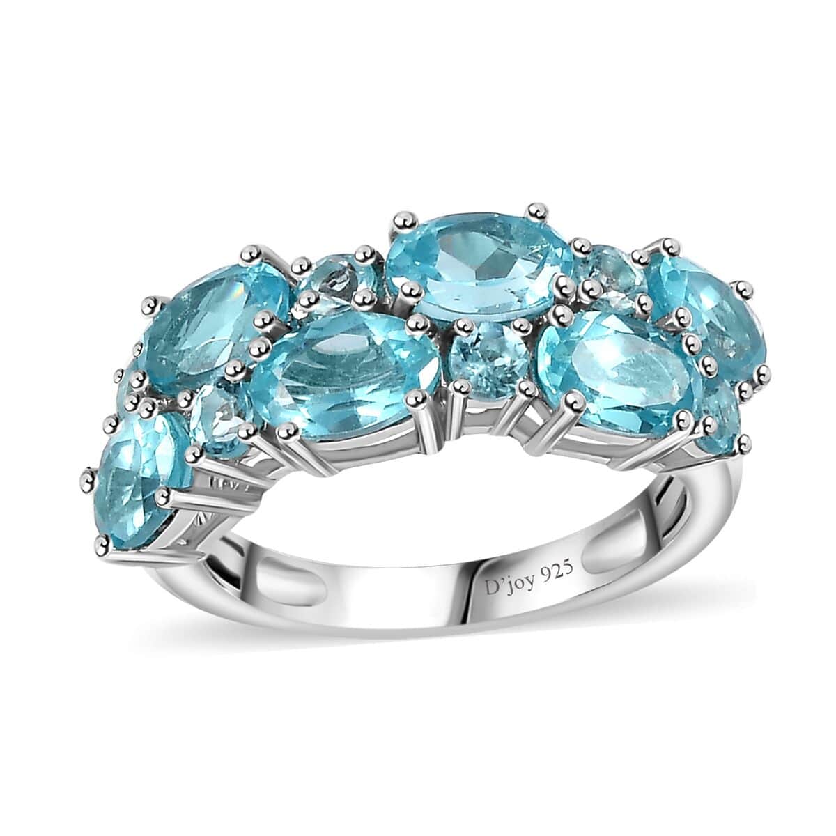 Betroka Blue Apatite Ring in Platinum Over Sterling Silver (Size 10.0) 6.40 ctw image number 0