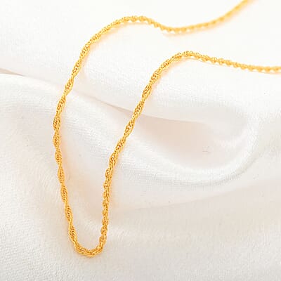 24K Yellow Gold Chain Necklace 18 Inches 3.50 Grams