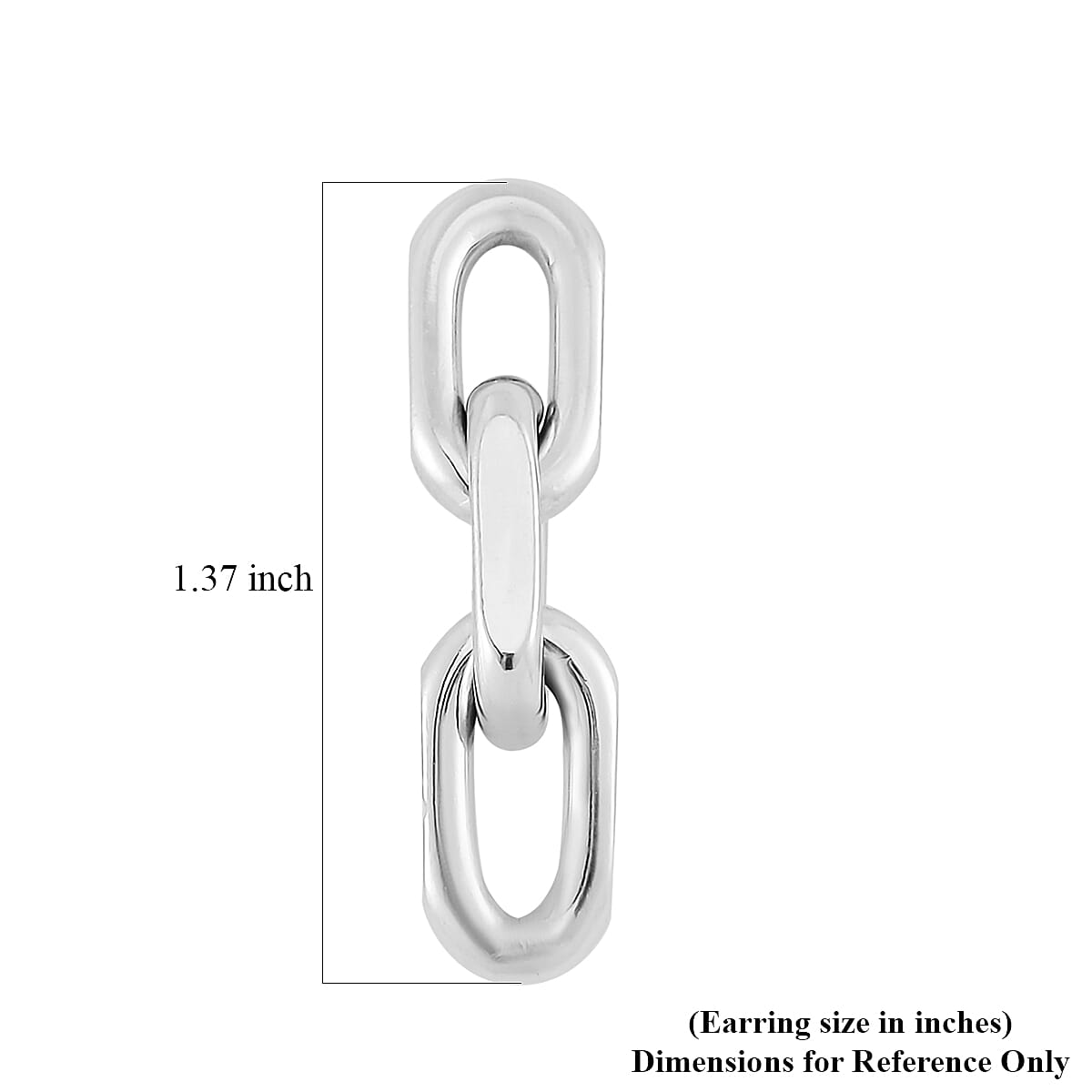 Triple Link Earrings in Stainless Steel