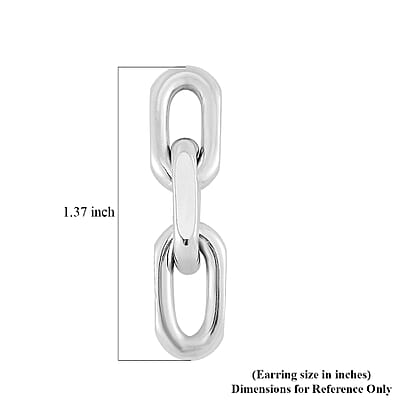 Triple Link Earrings in Stainless Steel
