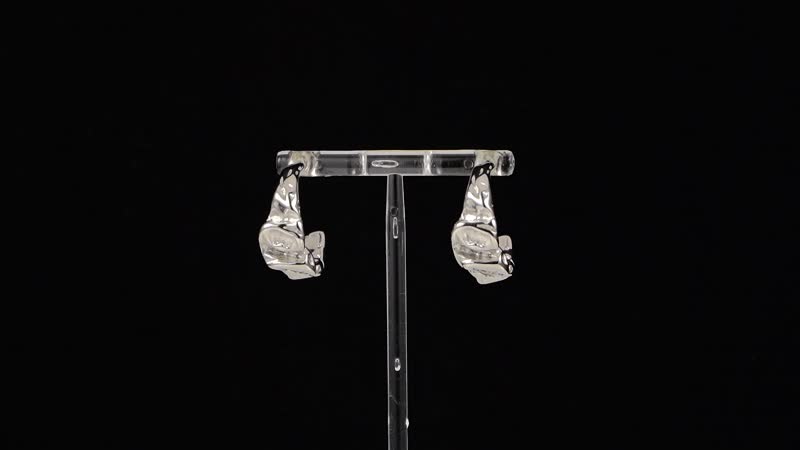 Hammered Textured Earrings in Stainless Steel