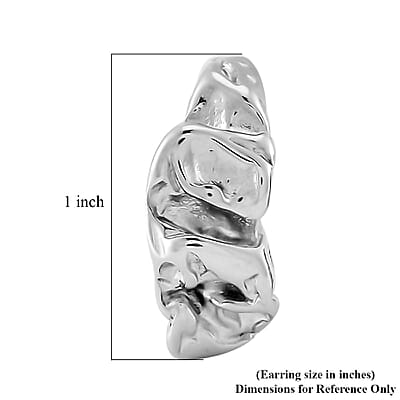 Hammered Textured Earrings in Stainless Steel