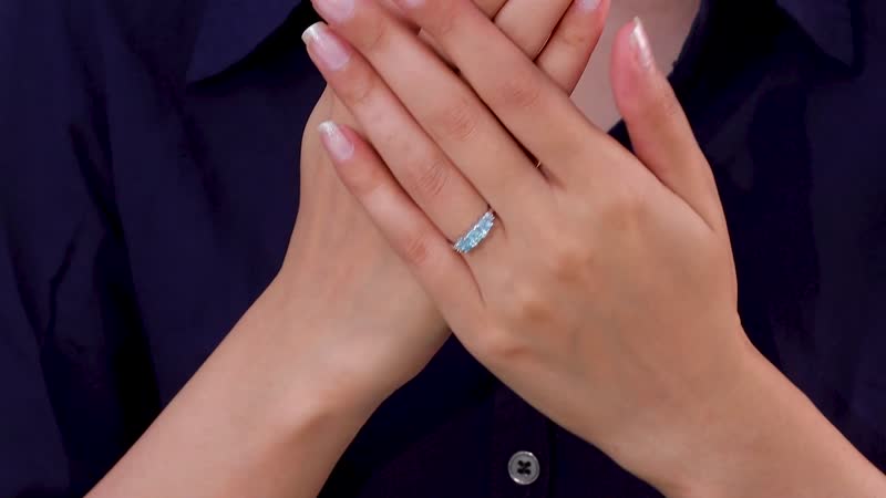 Cambodian Blue Zircon, Diamond Ring in Rhodium Over Sterling Silver (Size 10.0) 1.70 ctw