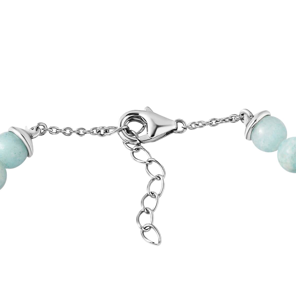 GP Trionfo Collection: Special Sealife Larimar and Multi Gemstone Seahorse Bracelet in Rhodium Over Sterling Silver (6.50-8.0In) 21.60 ctw image number 3