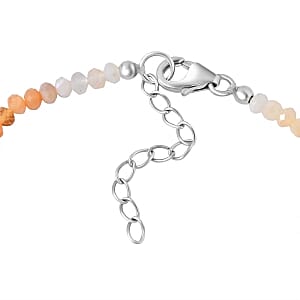 Fire Opal 7.65 ctw Bracelet in Platinum Over Sterling Silver (7.00 In)
