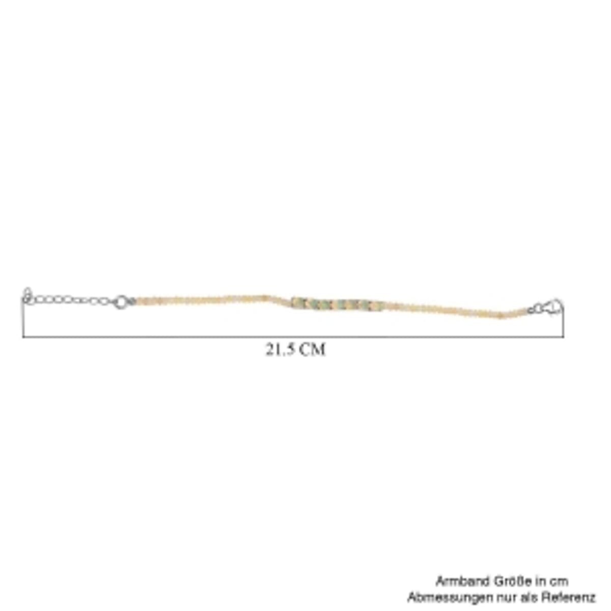 Ethiopian Welo Opal 7.68 ctw Bracelet in Platinum Over Sterling Silver (7.00 In) image number 4