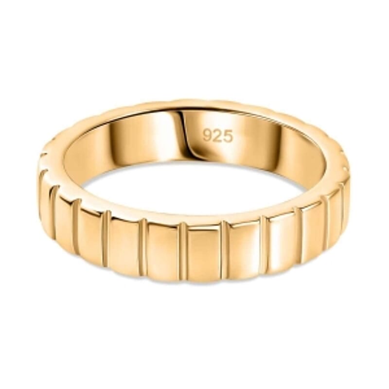 Vermeil Yellow Gold Over Sterling Silver Ring (Size 6.5) 4.33 g