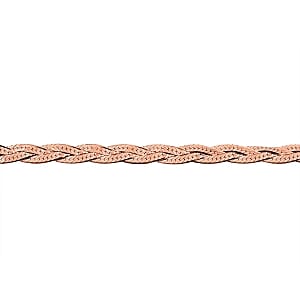 Treccia Chain Bracelet in Vermeil Rose Gold Over Sterling Silver (7.00 In)