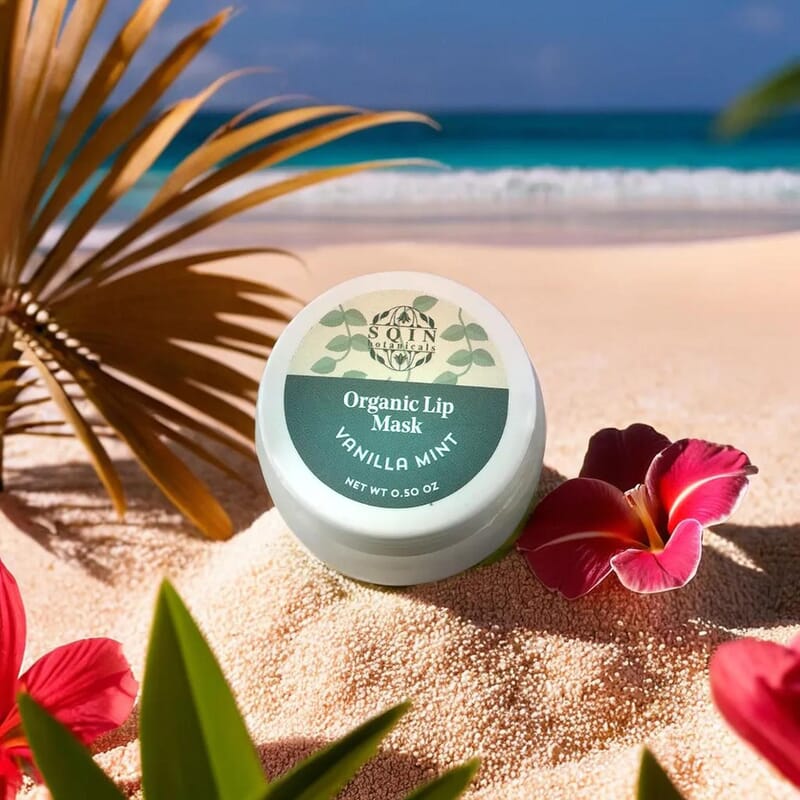 Set of 2 Vanilla Mint Gift Set of Hand Cream And Lip Mask 60ml