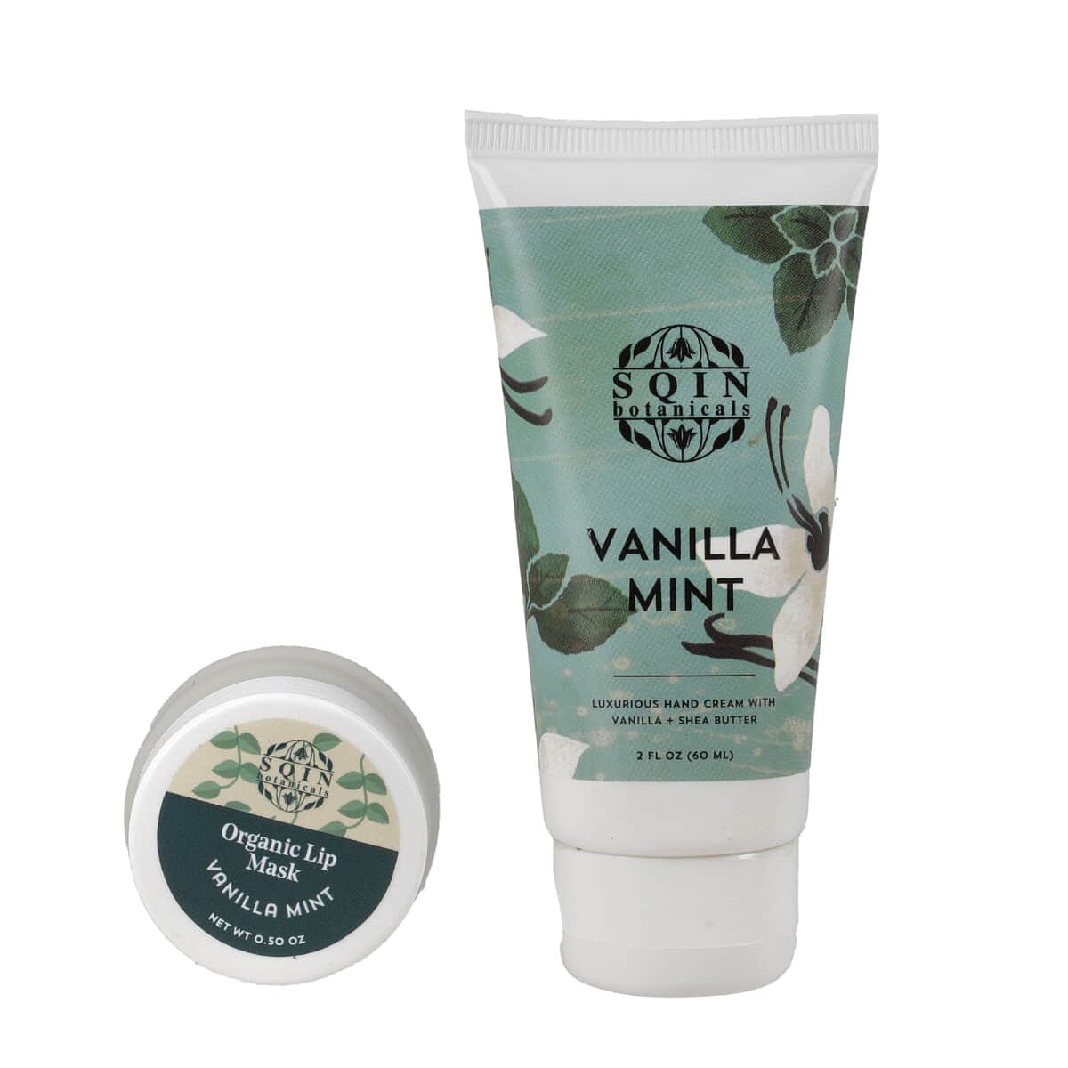 Set of 2 Vanilla Mint Gift Set of Hand Cream And Lip Mask 60ml image number 3