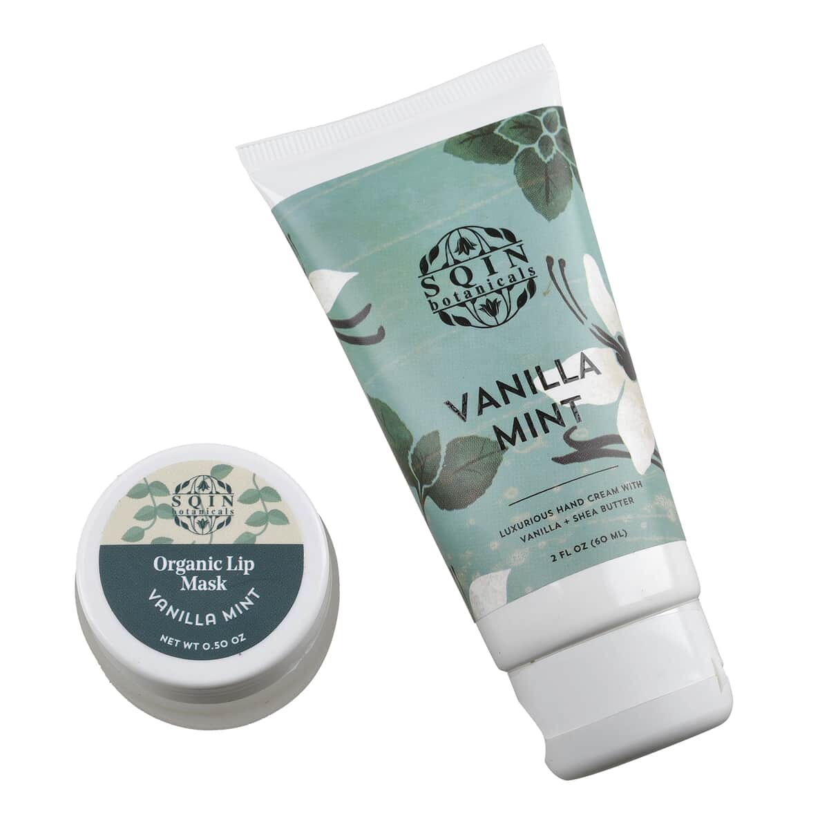 Set of 2 Vanilla Mint Gift Set of Hand Cream And Lip Mask 60ml image number 4