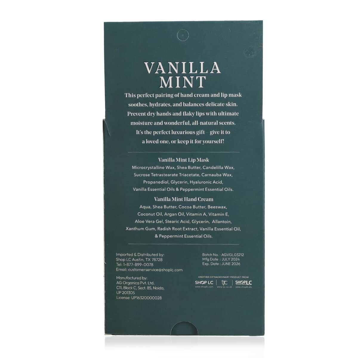 Set of 2 Vanilla Mint Gift Set of Hand Cream And Lip Mask 60ml image number 7