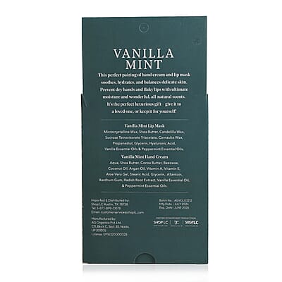 Set of 2 Vanilla Mint Gift Set of Hand Cream And Lip Mask 60ml